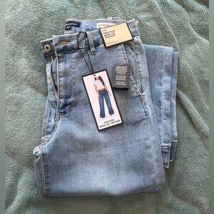 BCBGeneration Light Blue High-Rise Wide-Leg Jeans